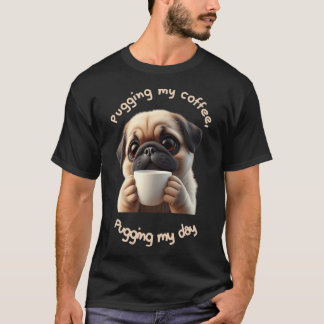 Süßer Mops - Kaffeeliebhaber T-Shirt