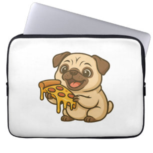 Süßer Mops mit Erdbeeren Cartoon süß fruchtig Laptopschutzhülle