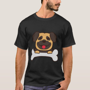 Süßer Mops mit Knochen Classic  118 T-Shirt