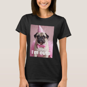 Süßer Mops Rosa T-Shirt