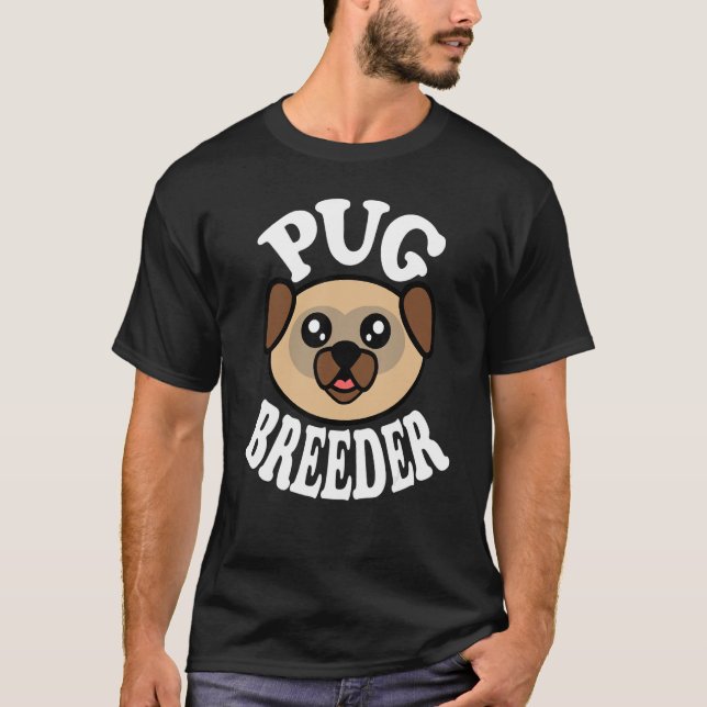Süßer Mops-Züchter T-Shirt (Vorderseite)
