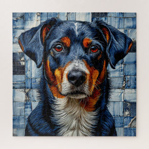Süßer Mosaik-Hund Puzzle