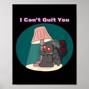 Süßer Mothman-Kryptid, kann lustigen Gothic-Humor Poster