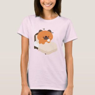 Süßer müder deutscher Schäferhund-Welpe T-Shirt