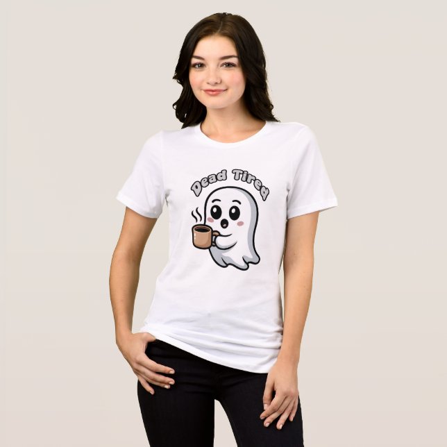 Süßer müder Geist mit Kaffeetasse Tri-Blend Shirt (Vorderseite voll)