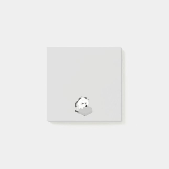 Süßer müder Panda Post-it Klebezettel (Vorderseite)