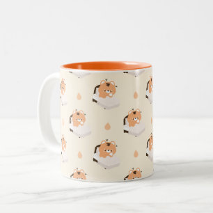 Süßer müder Tiger Zweifarbige Tasse