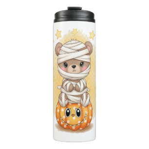 Süßer Mumienbär Halloween Thermosbecher