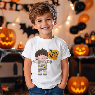 Süßer Mumienjunge Trick-or-Treat Halloween Kinder T-Shirt