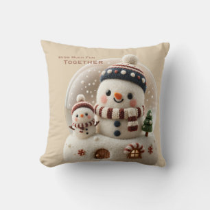 Süßer nadelgefilzter Schneemann Schneeballglobus Kissen