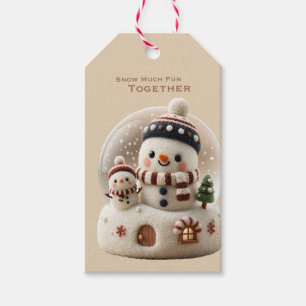 Süßer nadelgefilzter Schneemann-Schneekugel-Anhäng Geschenkanhänger