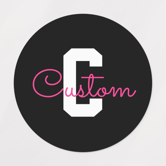 Süßer Name & Monogramm | Wasserfeste Kleidung Etiketten (Design 1)