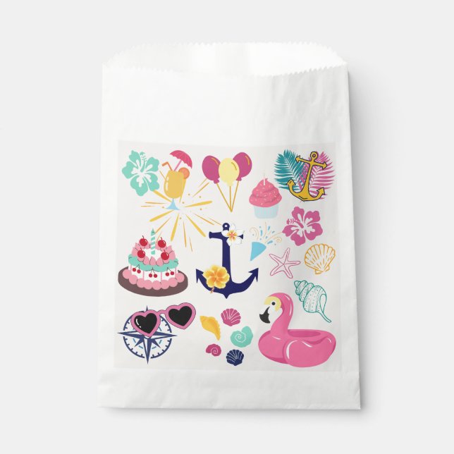  Süßer nautischer Geburtstag Geschenktütchen (Vorderseite)