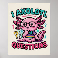 Süßer Nerd Axolotl I Axolotl Fragen Marks Meme