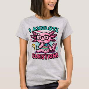 Süßer Nerd Axolotl I Axolotl Fragen Zeichen Meme T-Shirt