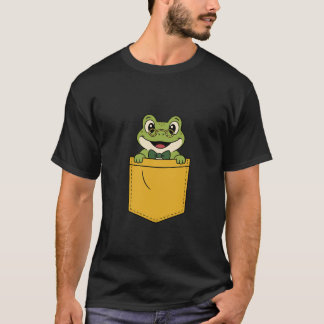 Süßer Nerd-Frosch in falschem Taschen-Shirt T-Shirt