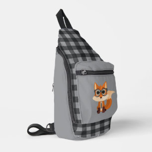 Süßer nerdiger Fuchs Cartoon Kawaii Tier Crossbody Bag