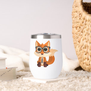 Süßer nerdiger Fuchs Kawaii Cartoon Gemütlich Ents