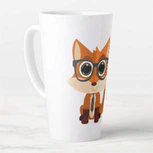 Süßer nerdiger Fuchs Kawaii Cartoon große Kaffee C Milchtasse