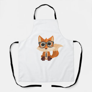 Süßer nerdiger Fuchs Kawaii Cartoon Küchenästhetik Schürze