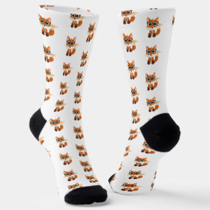 Süßer nerdiger Fuchs Kawaii Cartoon Umweltfreundli Socken