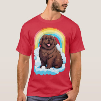 Süßer Neufundländer-Hund Regenbogen Newfie Kawaii T-Shirt