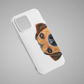 Süßer neugieriger Hund, der hochschaut | Lustiger Case-Mate iPhone Hülle