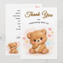 Süßer neutraler Babybär zum Geburtstag