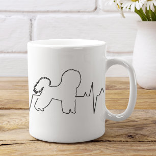 Süßer niedlicher Bichon Frisé Valentinstag Herzsch Kaffeetasse