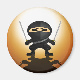 Süßer Ninja-Junge Anime Katana Krieger Kawaii Desi Magnet