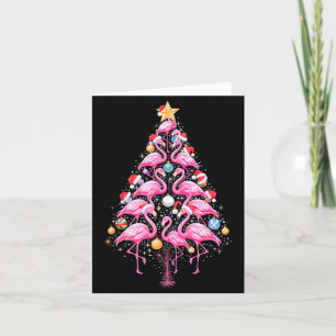 Süßer Nk Flamingo Weihnachtsbaum Santa Hut Trocal Karte