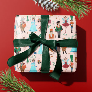 Süßer Nussknacker Rosa Weihnachtsfeier Geschenkpapier