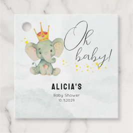 Süßer Oh Baby geschlechtsneutraler Elefant Geschenkanhänger