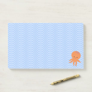 Süßer Oktopus Cartoon Blaue Wellen Custom  Post-it Klebezettel