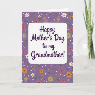 Süßer Oma-Tag-Blumenkarte Karte