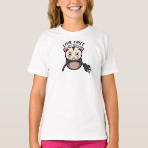 Süßer Opossum Lebe Schnell Iss Müll T-Shirt