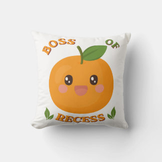 Süßer Orange "Boss von Recess" Kinder-Wurfkissen Kissen