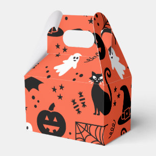 Süßer orange Kürbis-Geist-Halloween-Muster Geschenkschachtel