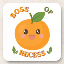 Süßer orangefarbener "Boss of Recess" Getränkeunte