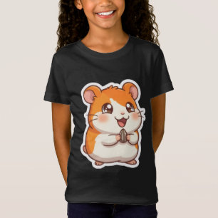 Süßer orangefarbener Hamster hält Sonnenblumenkern T-Shirt