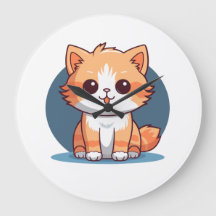 Süßer orangefarbener Katzen-Button-Pin