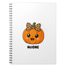 Süßer orangefarbener kleiner Kürbis Halloween Name Notizblock