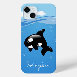 Süßer Orca-Wal im Ozean mit individuellem Namen Case-Mate iPhone Hülle