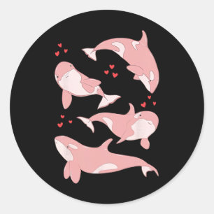 Süßer Orca-Wal Meeresbiologe Meerestiere Valentins Runder Aufkleber