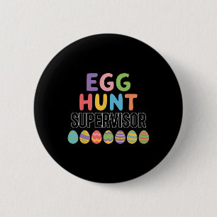 Süßer Oster-Eier-Such-Aufseher Button