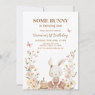 Süßer Osterhase 1. Geburtstag  Einladung