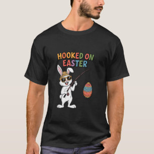 Süßer Osterhase Angeln Eier fangen Spaß Urlaub T-Shirt