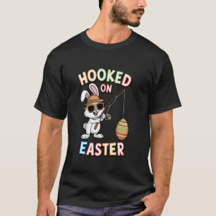Süßer Osterhase Angeln Eier fangen Spaß Urlaub T-Shirt