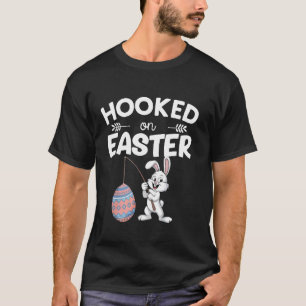 Süßer Osterhase fischt nach Ostereiern Lustiger Os T-Shirt
