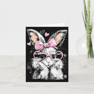 Süßer Osterhase für Frauen rosa Kaninchen Coquette Karte